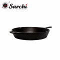 Round Signature Pre-seasoned Cast Iron Fry Pan with One Long Handle